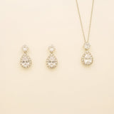 Club Classic Crystal Wedding Jewellery Set in Silver photo 2
