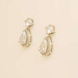 Club Classic Crystal Wedding Earrings in Silver photo 3