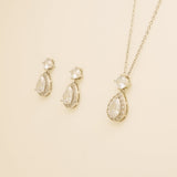 Club Classic Crystal Wedding Jewellery Set in Silver photo 3