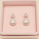 Club Classic Crystal Wedding Earrings in Silver photo 5