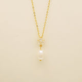 Coco Pearl and Crystal Drop Jewellery Set / Gold