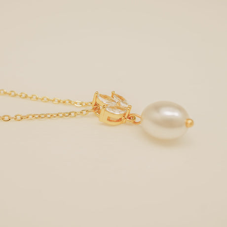 Coco Pearl and Crystal Drop Jewellery Set / Gold