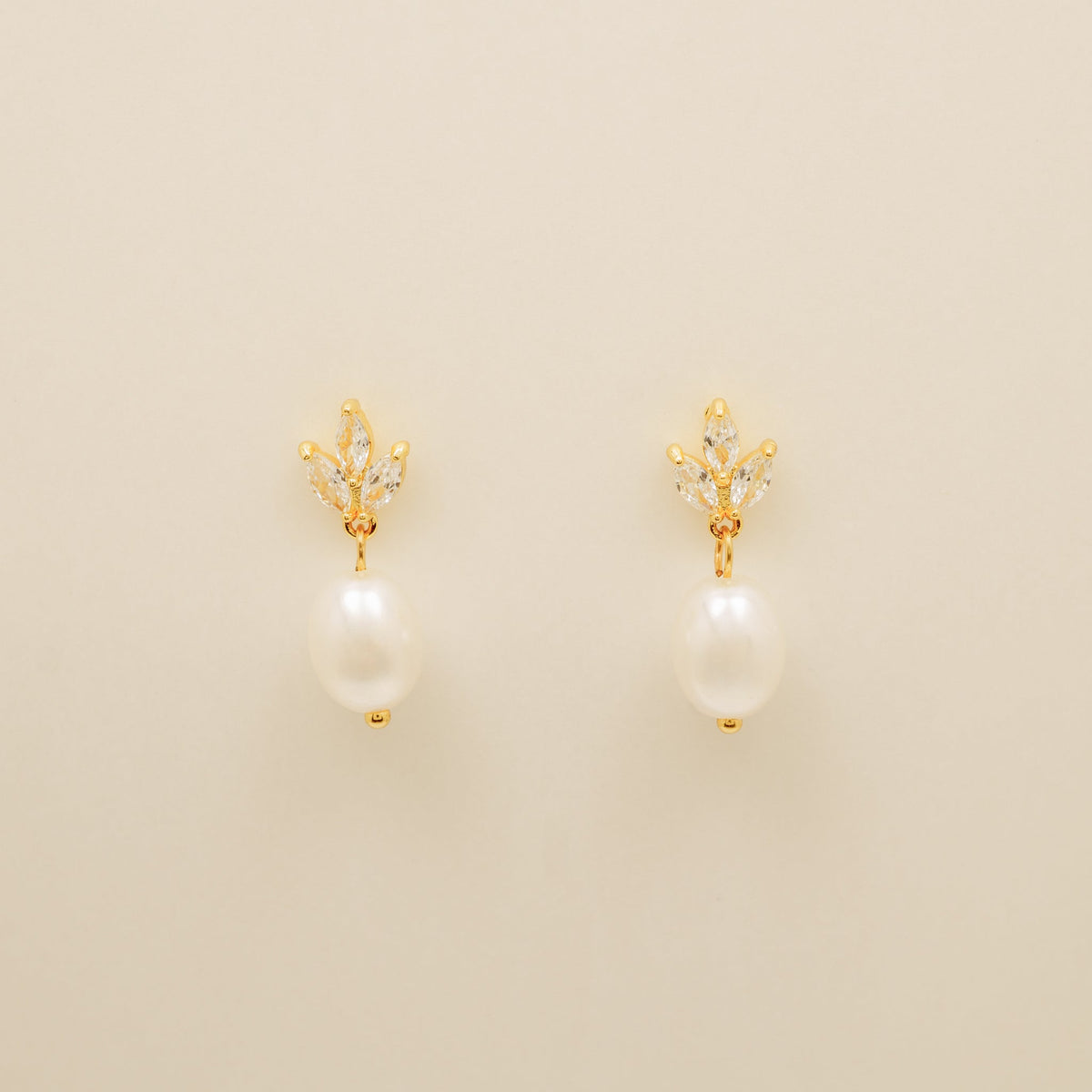 Coco Pearl and Crystal Drop Jewellery Set / Gold
