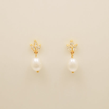 Coco Pearl and Crystal Drop Jewellery Set / Gold
