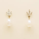 Coco Pearl and Crystal Drop Jewellery Set / Silver