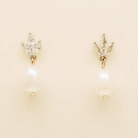 Coco Pearl and Crystal Drop Jewellery Set / Silver