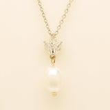 Coco Pearl and Crystal Drop Jewellery Set / Silver
