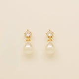 Eclipse Pearl and Crystal Bridal Wedding Jewellery Set / Gold