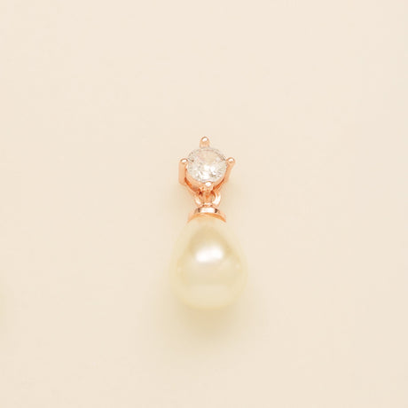 Eclipse Pearl and Crystal Bridal Wedding Jewellery Set / Rose Gold