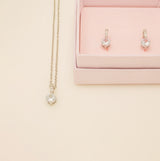 Elegant Wishes Crystal Wedding Jewellery Set / Silver