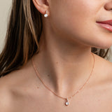 Elegant Wishes Crystal Wedding Jewellery Set / Rose Gold