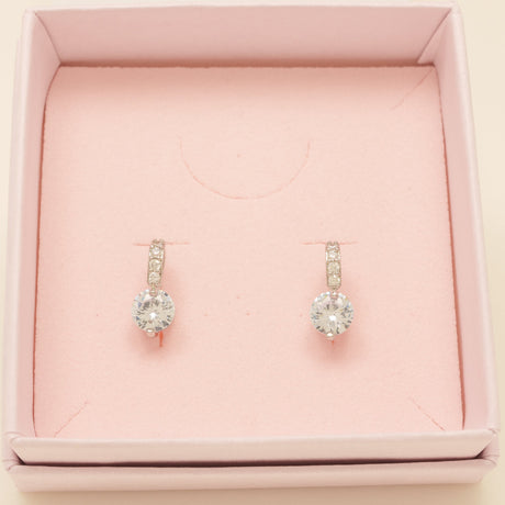Elegant Wishes silver crystal earrings in Wedding Fairy keepsake packaging