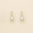Pair of Elegant Wishes silver crystal drop wedding earrings