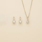 Elegant Wishes Crystal Wedding Jewellery Set / Silver