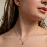 Elegant Wishes Crystal Wedding Jewellery Set / Silver