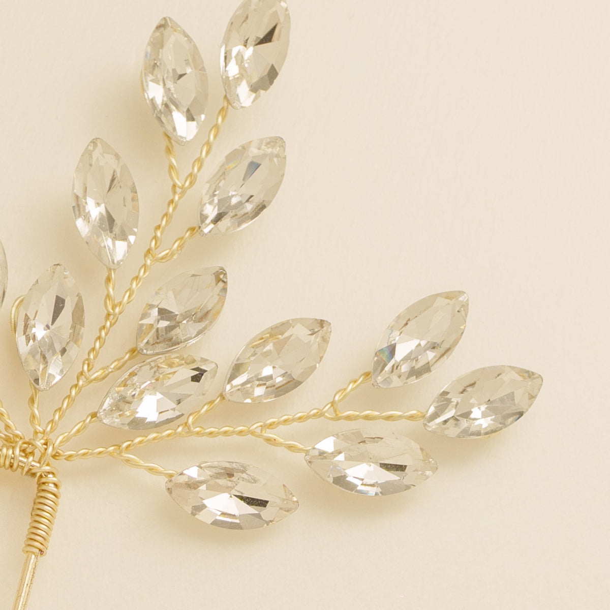 Elinor Crystal Spray Wedding Hair Pins in Gold photo 2