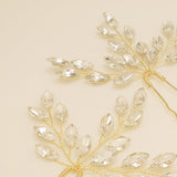 Elinor Crystal Spray Wedding Hair Pins in Gold photo 6