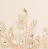 Elinor Crystal Spray Wedding Hair Pins in Rose Gold photo 4