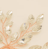 Elinor Crystal Spray Wedding Hair Pins in Rose Gold photo 5
