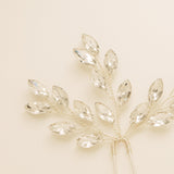 Elinor Crystal Spray Wedding Hair Pins in Silver photo 5