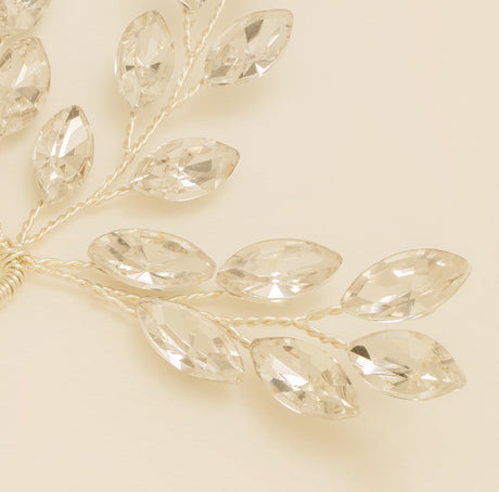 Elinor Crystal Spray Wedding Hair Pins in Silver photo 8