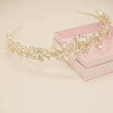 Fashionista Belle Crystal Bridal Headband in Silver