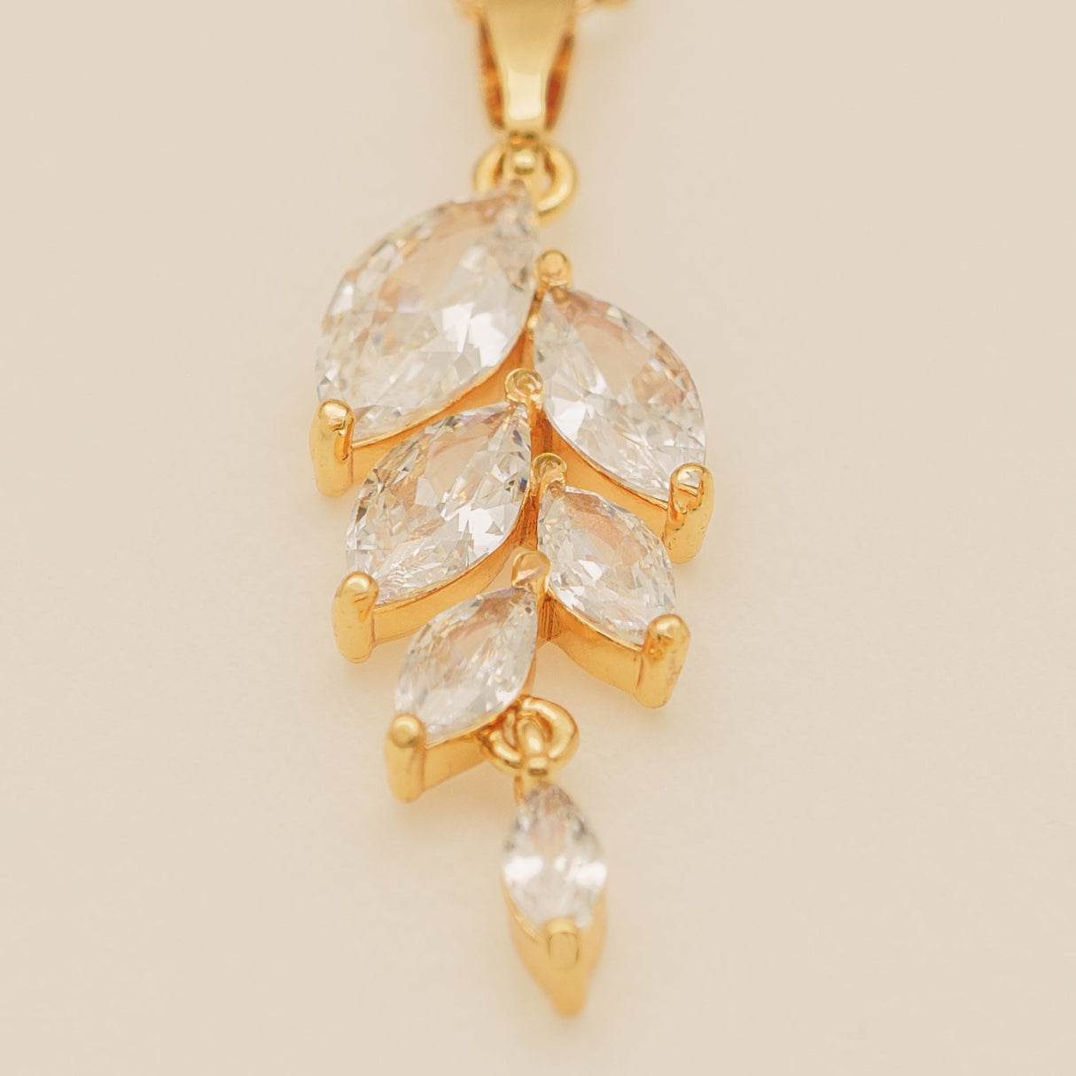 Fearne Crystal Wedding Necklace / Gold