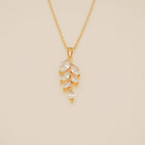 Fearne Crystal Wedding Necklace / Gold