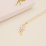 Fearne Crystal Wedding Necklace / Gold