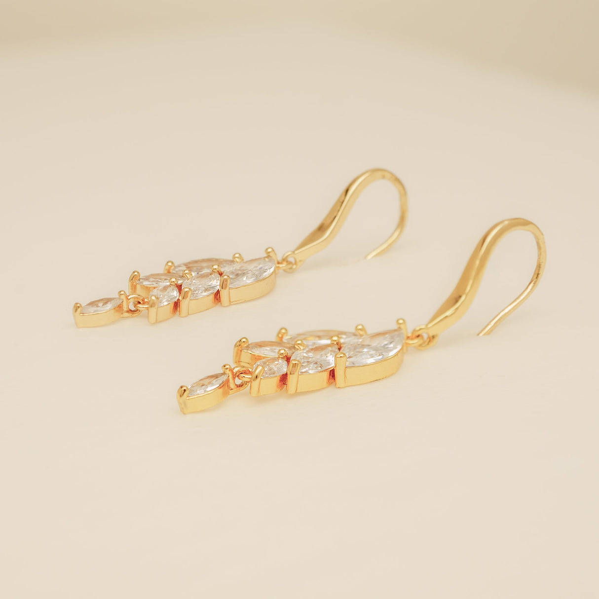 Fearne Crystal Wedding Jewellery Set / Gold