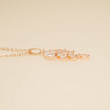 Fearne Crystal Wedding Necklace / Rose Gold