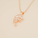 Fearne Crystal Wedding Jewellery Set / Rose Gold