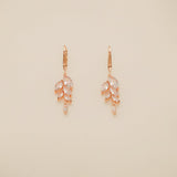Fearne Crystal Wedding Earrings / Rose Gold