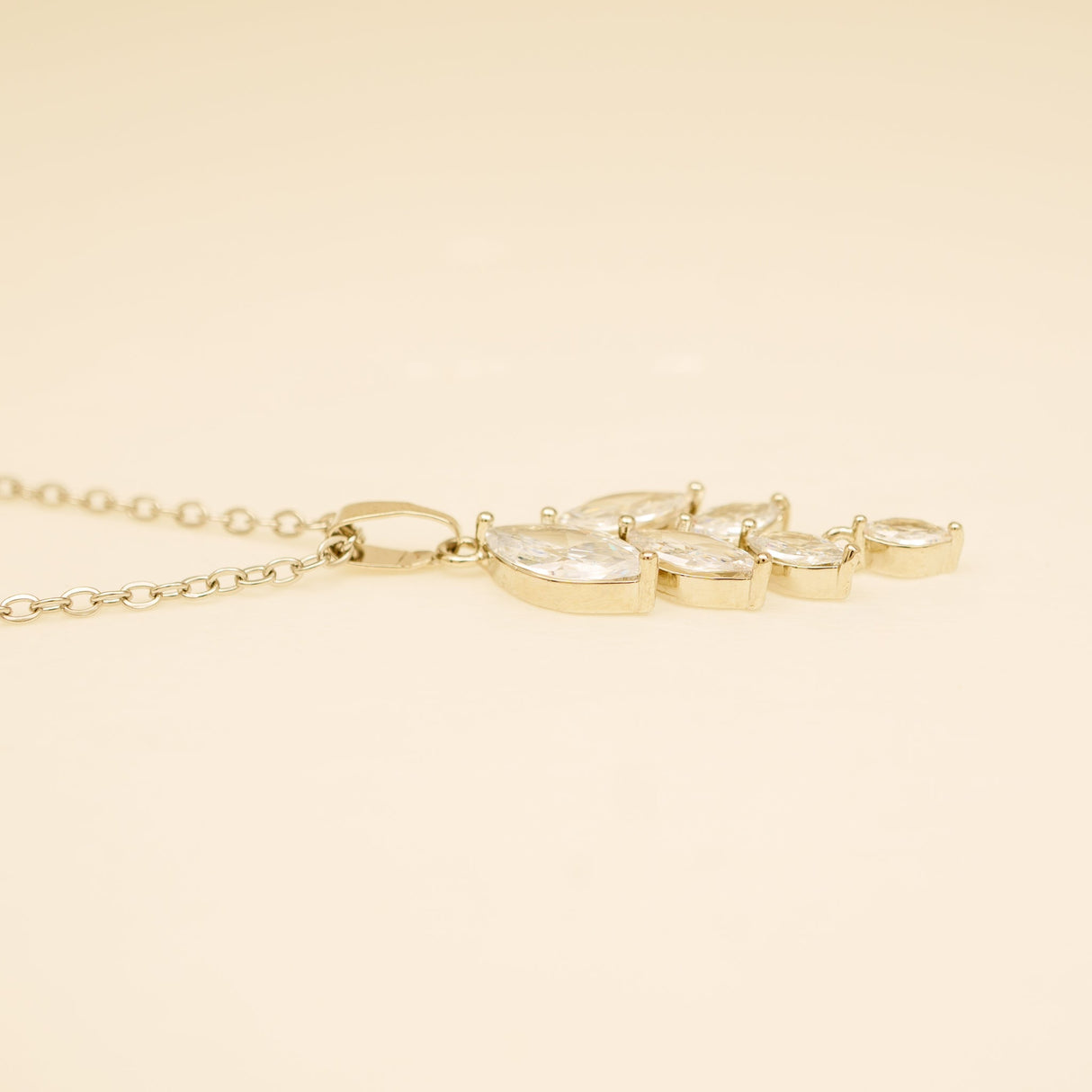 Fearne Crystal Wedding Necklace / Silver