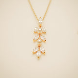 Fliss Pearl and Crystal Necklace / Gold