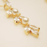 Fliss Pearl and Crystal Wedding Jewellery Set / Gold