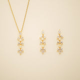 Fliss Pearl and Crystal Wedding Jewellery Set / Gold