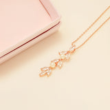 Fliss Pearl and Crystal Necklace / Rose Gold