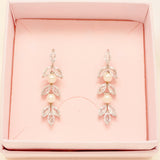 Fliss Pearl and Crystal Bridal Earrings / Silver