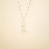 Fliss Pearl and Crystal Necklace / Silver