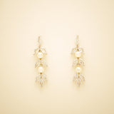 Fliss Pearl and Crystal Bridal Earrings / Silver