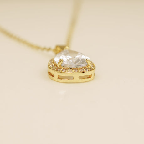 Jessica Crystal Bridal Necklace in Gold photo 6