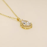 Jessica Crystal Bridal Necklace in Gold photo 3