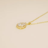Jessica Crystal Bridal Necklace in Gold photo 5
