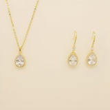 Jessica Crystal Wedding Jewellery Set in Gold photo 2