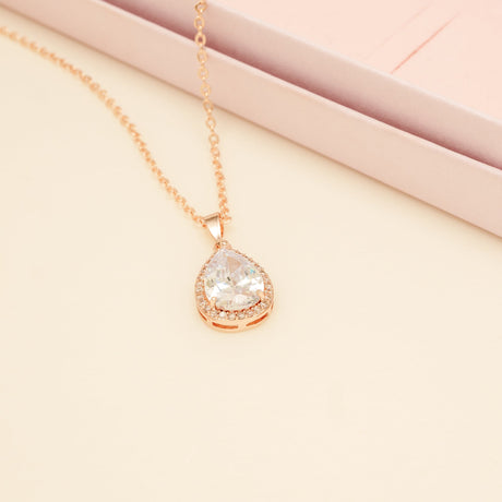 Jessica Crystal Wedding Jewellery Set in Rose Gold photo 4