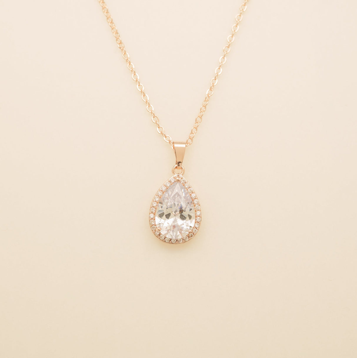 Jessica Crystal Wedding Jewellery Set in Rose Gold photo 3