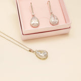 Jessica Crystal Wedding Jewellery Set in Silver photo 4