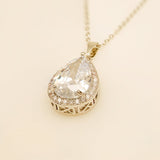 Jessica Crystal Bridal Necklace in Silver photo 2