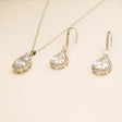 Jessica Crystal Wedding Jewellery Set in Silver